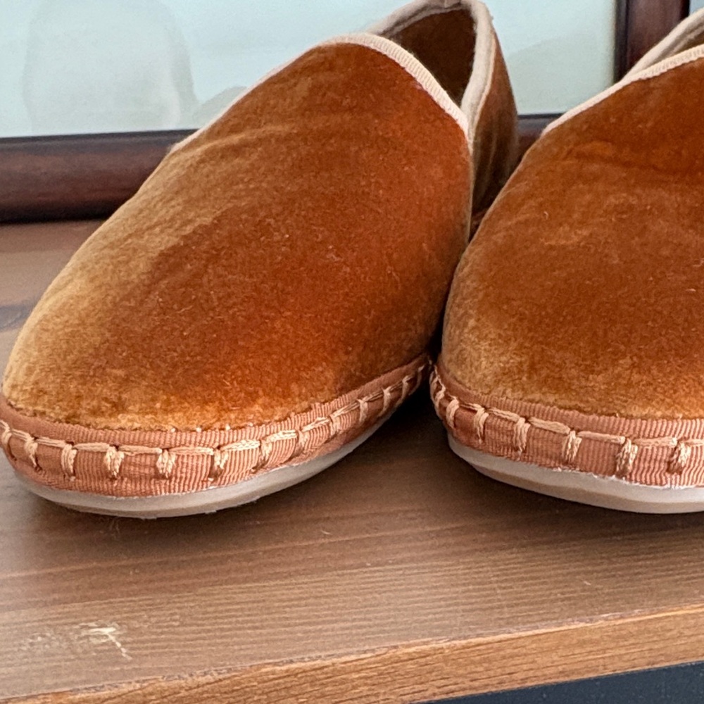 Birdies Velvet Slip-On Flats in Rust - Picture 7 of 7